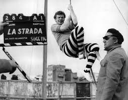 Federico Fellini e Richard Basehart